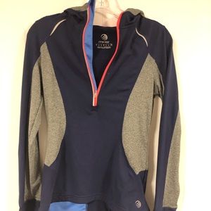 MPG athletic half zip with hood